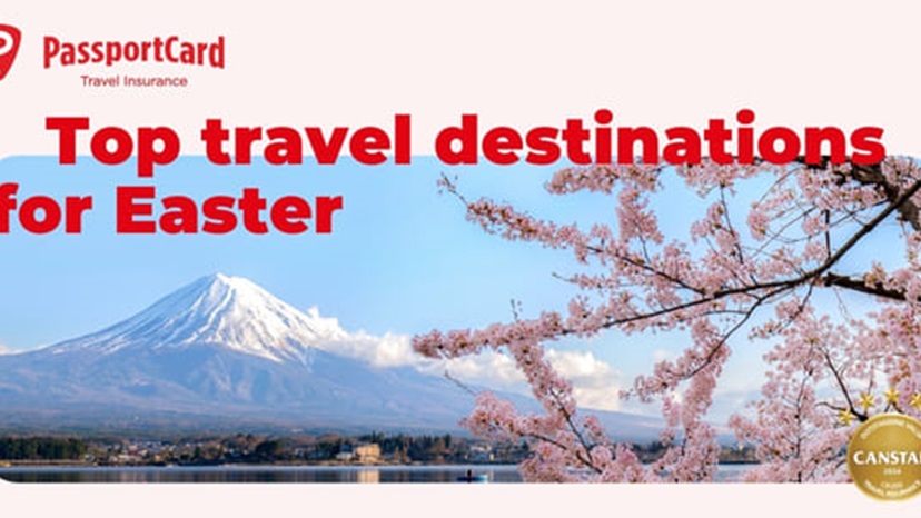 Top travel destinations for Easter - Mount Fuji with blossom tree